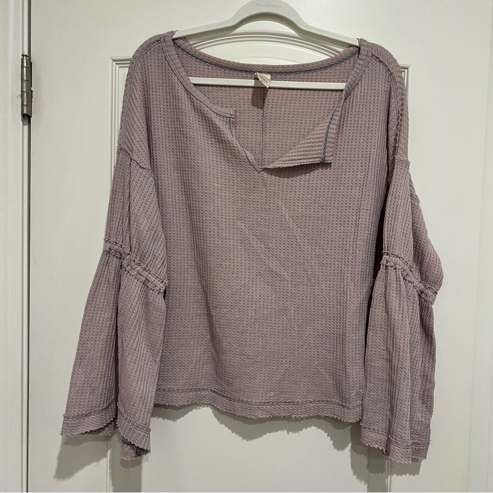 We The Free Sweater Top in Dusty Lavender/Mauve Color